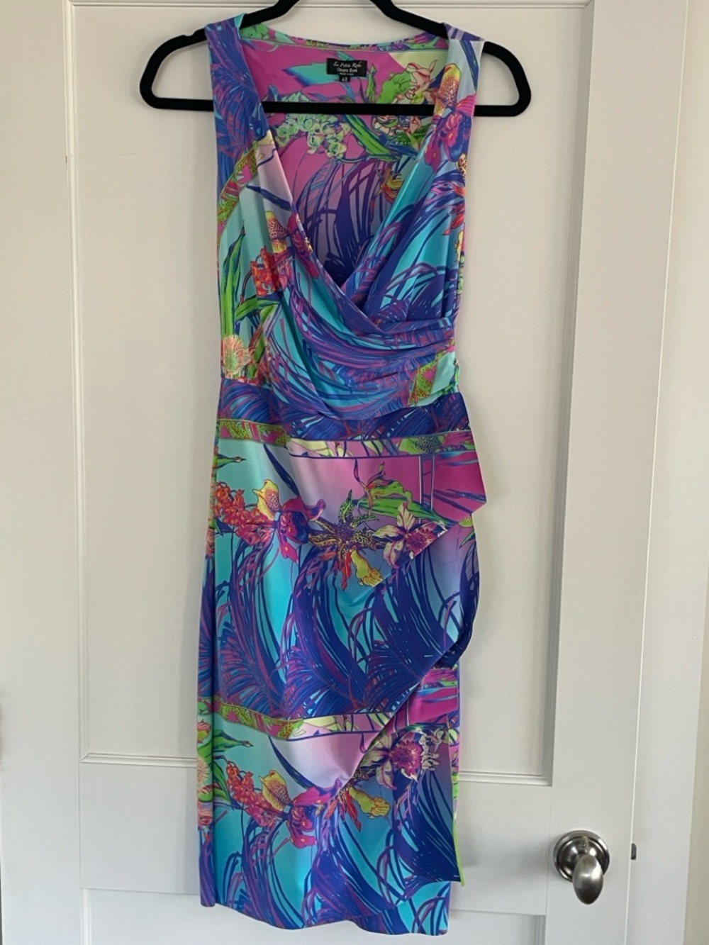 Colorful Tropical Print Sleeveless Dress